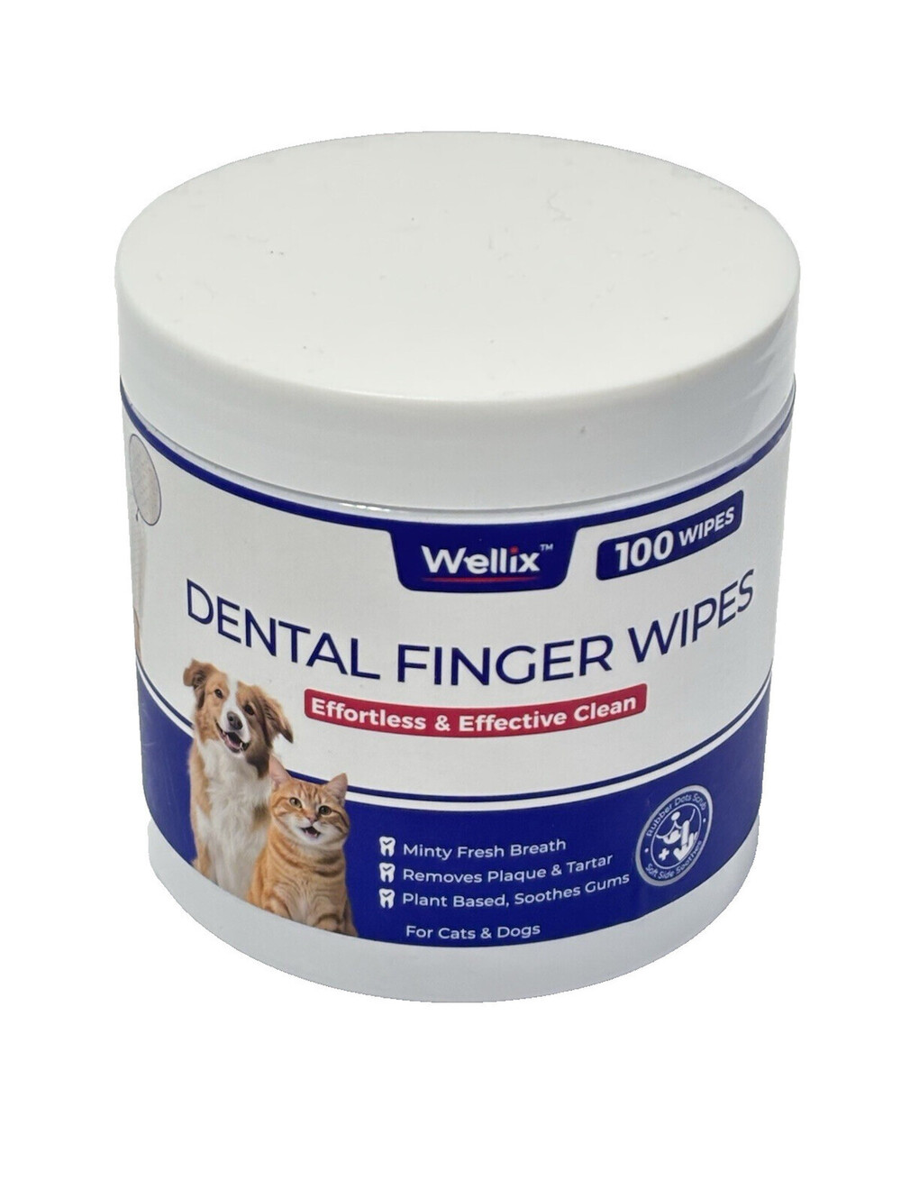 Pet Dental Oral Finger Wipes 100 Count Dog Cat Plaque Tartar Breath Cleaner NEW